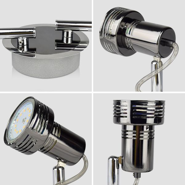 Depuley Track Lighting Kit 2-4-Light Flush Mount Directional Track Lights Foldable Ceiling Spots Light for Living Room