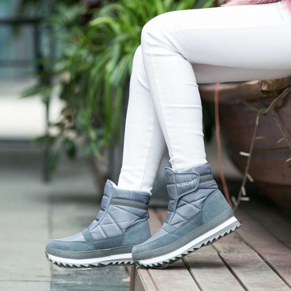 2022 Winter New Style, Boots, Women Waterproof, Anti Skid Snow Low Cotton Shoes, Thick Bottom Lovers Short Boots.