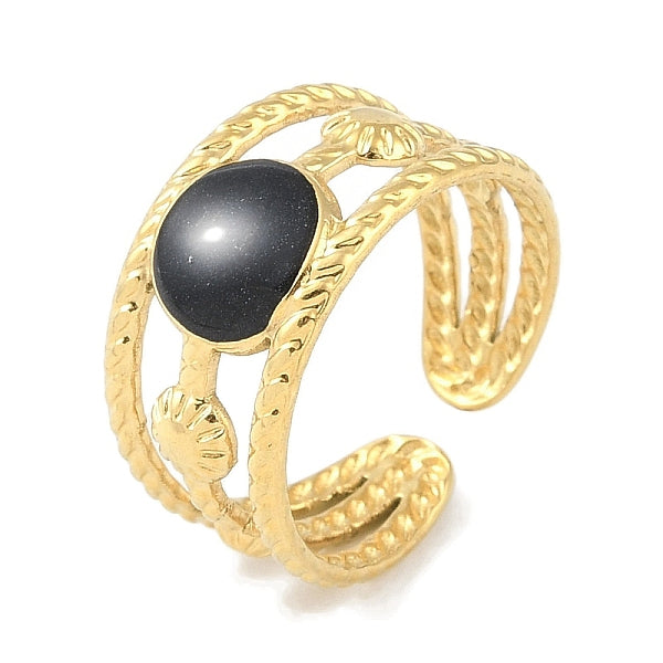 Bagues de manchette plates et rondes en acier inoxydable 304 avec placage ionique (IP)