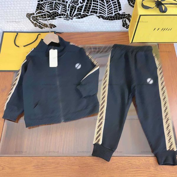 New Baby tracksuits kids designer clothes Child Jacket Sets Size 110-160 CM Letter logo jacquard long sleeved standing collar jacket and pan