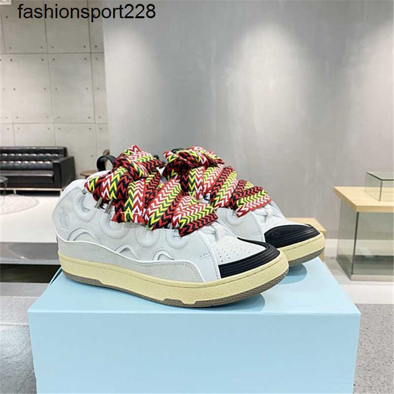 Dress Shoes Designer lanvins Bread Shoes Color Contrast Thick soled Forrest Gump Men Women Moral Training Shoe Casual Walking Show Skateboarding Sne