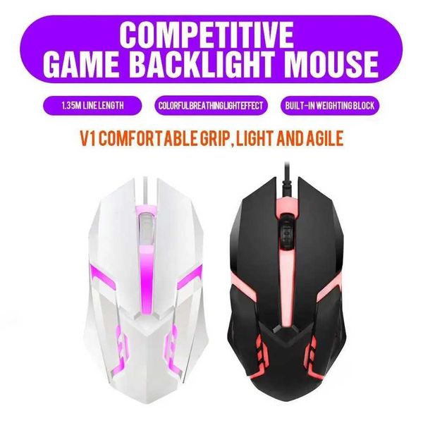 High Quality 1pc 3Keys sports LED backlit gaming mouse USB cable for desktop laptop mute home office computer gaming mouse Z250102
