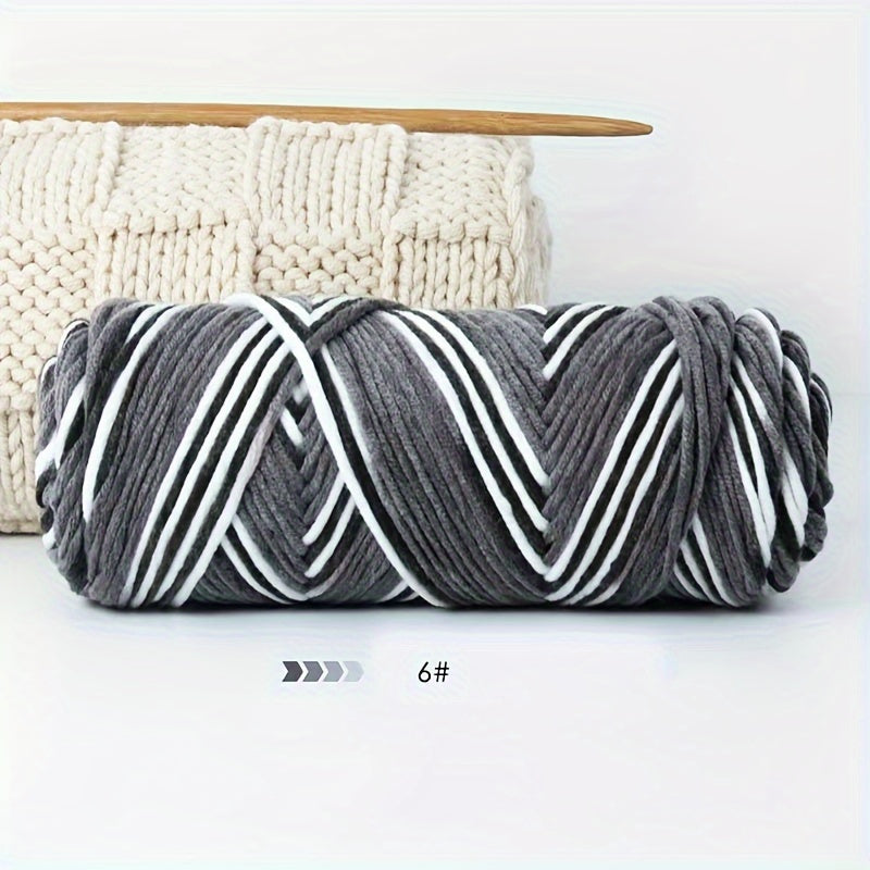 TEMU Soft And Comfortable 8 Ply Chunky Yarn In Gradient Colors - 3mm Thickness, 96g Weight, 118m Length - Perfect For Knitting, Crocheting, Sweaters,