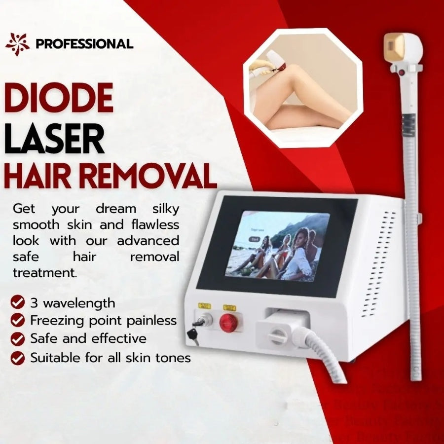 Hair Removal Machin 2025 NEW CE Certified 3500W 3 Wavelength Ice Platinum Hair Removal 755nm 808nm 1064nm Diode Laser Salon