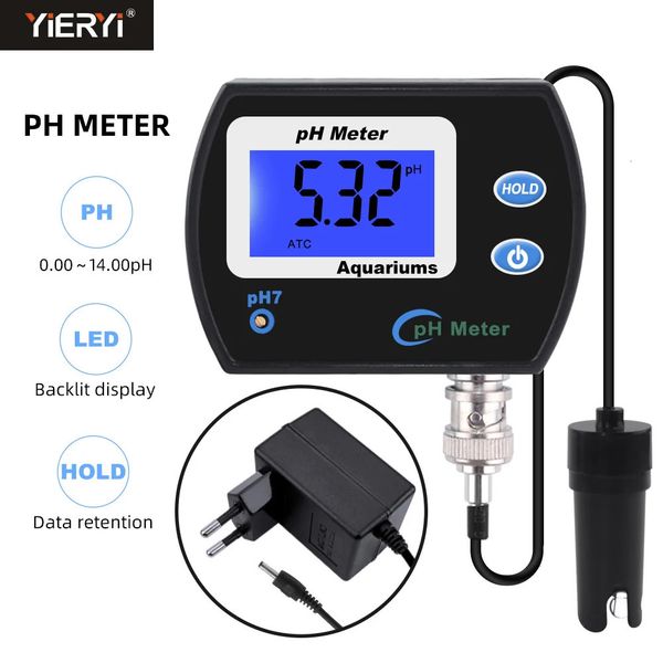 PH Meters Professional Accurate pH Meter for Aquarium Multi-parameter Water Quality Monitor Online pH monitor Acidometer US-EU plug 231122