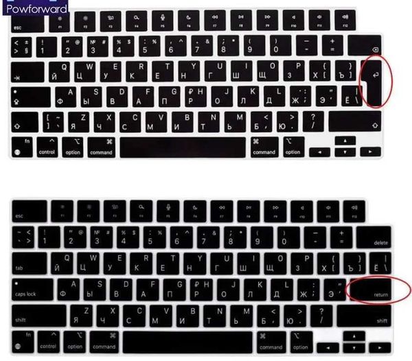 Keyboard Covers 2024-2021 M3 M2 MacBook Air 15 (A3114 A2941) MacBook Air 13.6 (A3113 A2681) Silicone Keyboard Cover Skin in Russian z0114