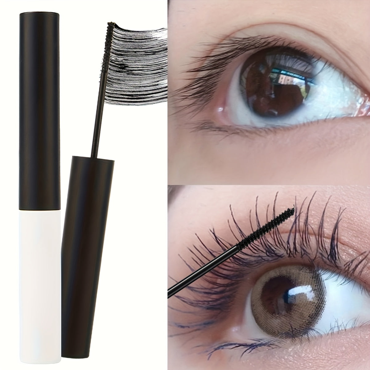 TEMU 1 Pack Volumizing Mascara - Waterproof, & Sweat-resistant, Long-lasting Lift With Brush For Thick Lashes, Lightweight Formula For Beginners,