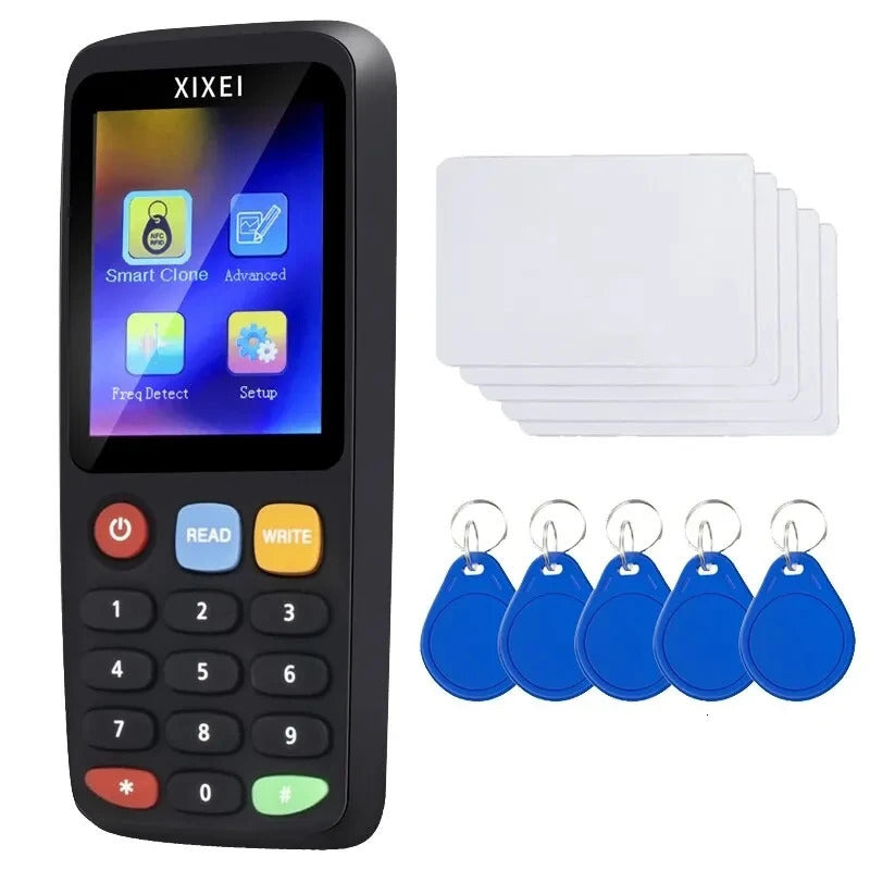 The latest multifunctional X7 RFID smart chip NFC decoder copier card reader tag copier 125KHz 13.56MHz badge token cloning card 241209
