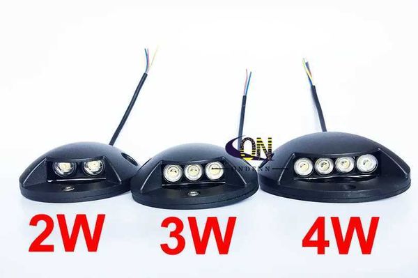 DC12V AC85V-265V 2W 3W 4W IP67 Waterproof LED Floor Deck Light Outdoor Ground Garden Path Buried Yard Spotlight Landscape Lamp CL240813
