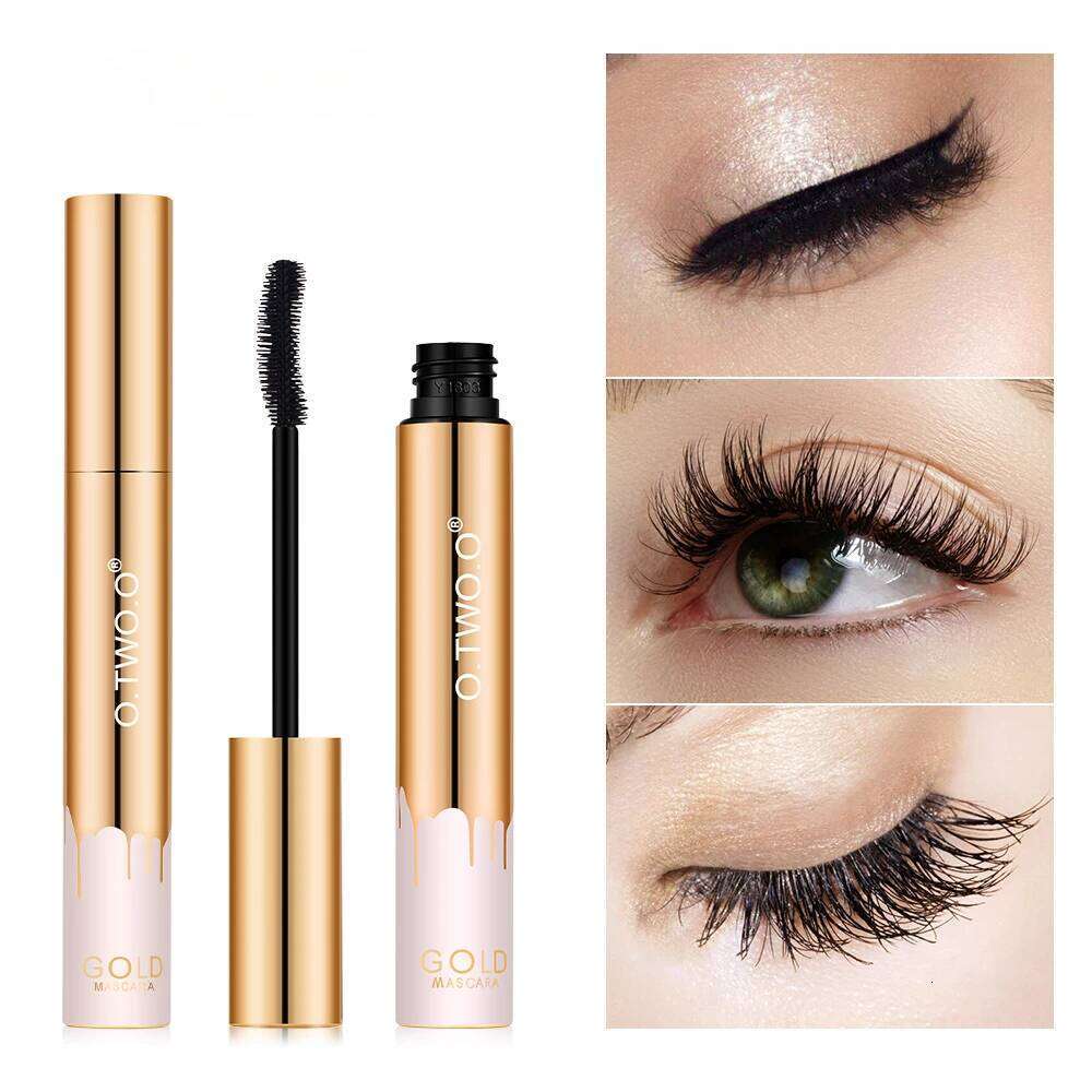 3D Lengthening Black Lash Eyelash Extension Eye Lashes Brush Beauty Makeup Long-wearing Gold Color Mascara free shipping