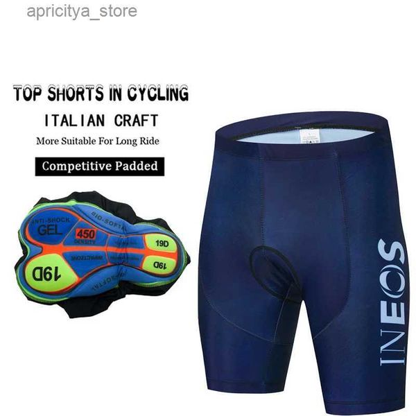 Cycling Shorts 2024 INEOS Cycling Shorts Bibs Pants Mtb Mens Maillot Clothing Bicyc Professional Gel Tights Bib Short Summer Road Bike Pns L