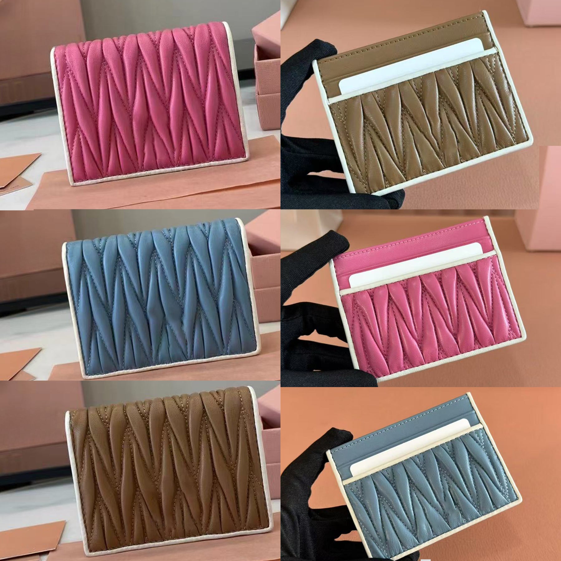 10a Matelasse Nappa Genuine Leather Wallet Top Quality luxury card holder designer card holder