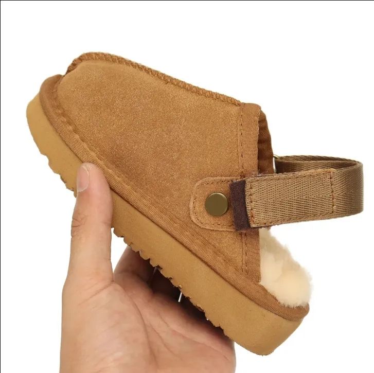Kids Toddler Clogs Funkette Slippers Baby Children Classic Ultra Mini Boots designer boots Baby Clogs Soft Sheepskin Shearling In Goldenstar Style