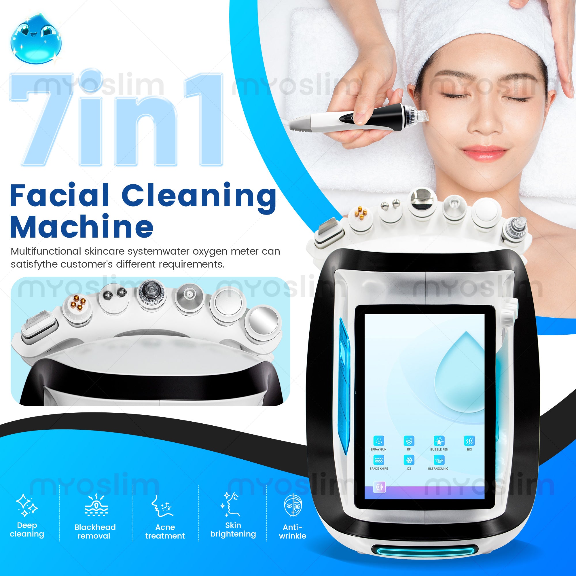 Hydro Facials Skin Care Ultrasonic Skin Rejuvenation Dermabrasion Hyperbaric Oxygen Facial Machine Deep Fast Delivery