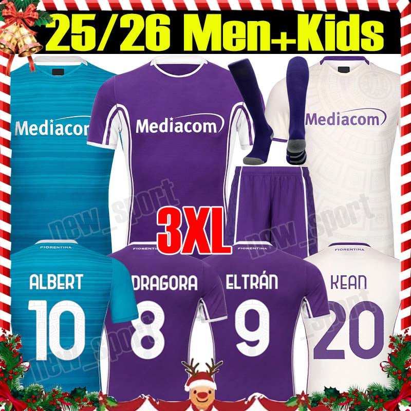 3XL 2025-26 FiOrEnTiNaS soccer jerseys KEAN CATALDI MANDRAGORA BOVE ALBERT home GOSENS Uniforms home Men kids socks football shirts