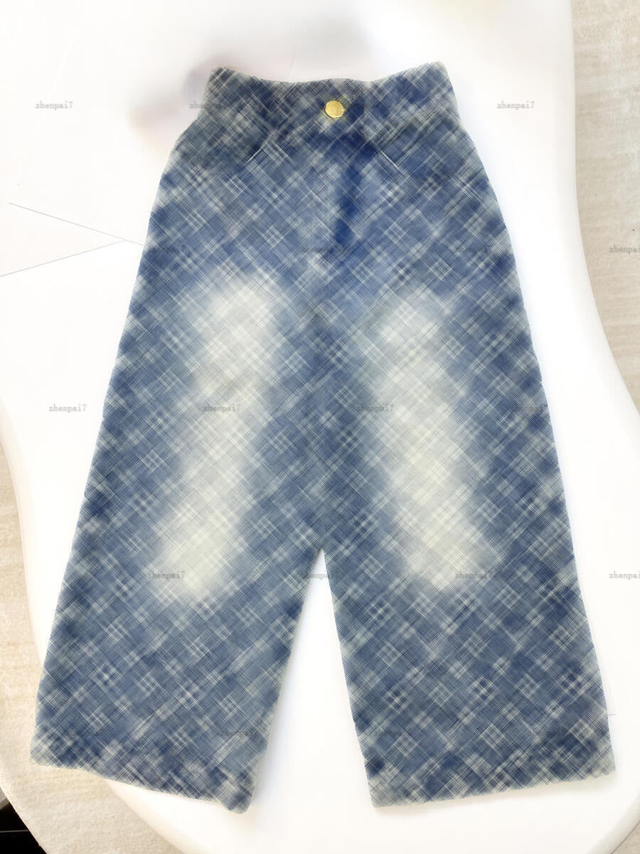 Top baby jeans autumn Retro and nostalgic design kids denim pants kids designer clothes Wash gradient design child trousers A736X20N185
