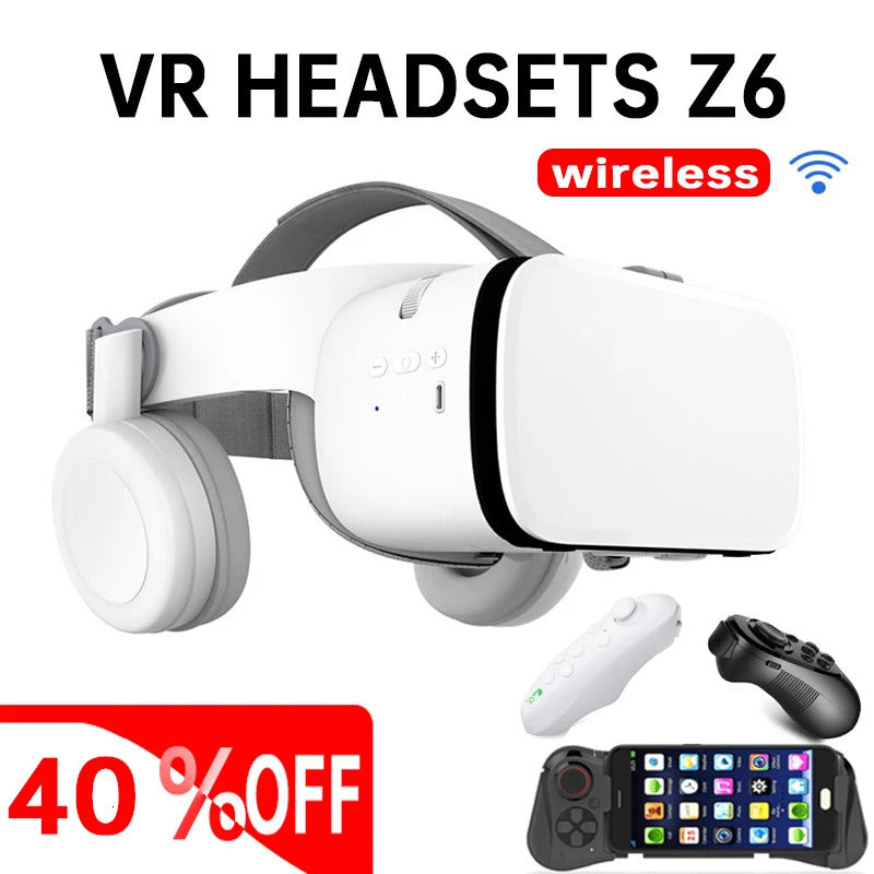 High-Quality VR Glasses for Immersive Virtual Reality Experience on Smartphones Bluetooth Wireless Rocker Included dh910320090