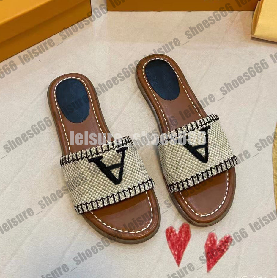 Designer Slides Sandals Women Beach Slippers Genuine Leather Classic Luxury Summer Sandal Men Women Skin Slide Ladies flat shoes