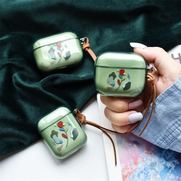 ddmygifts Cute and fresh little flower suitable for Pro 2-3 generation Bluetooth wireless headphone cover, simple soft shell