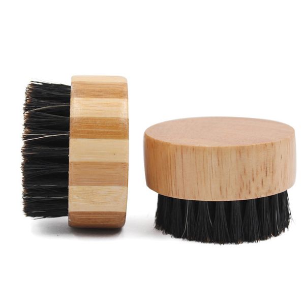 Beard Facial Hair BRISTLE Beard Brush Mens Hairs Bristles Hard Round Wood Handle Mustache Set Face Massage Beauty