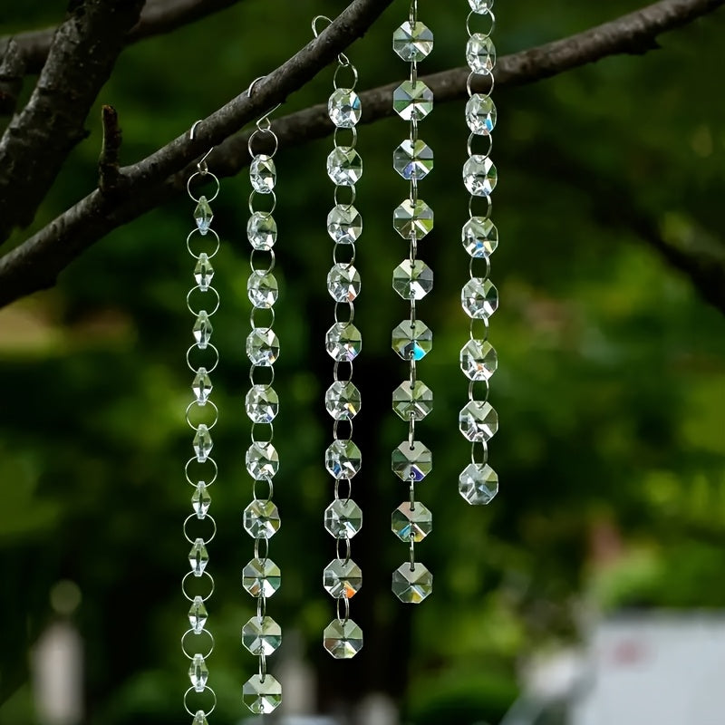 TEMU 5pcs Crystal Suncatchers Set, Outdoor Garden Light Collectors, Wedding Party Decorations, Plant Protection Accessories