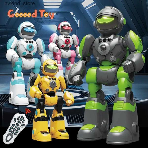 Electronics Robots Intelligent Programming RC Robot Gesture Induction Voice Electric Robots Music Toys for Children Remote Control Dancing R