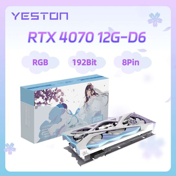 YESTON GeForce RTX4070 Graphics Card GDDR6X 12G 192bit GDDR6X AMD Gaming Video Card RTX4070 - 12G D6X SA For Gamer