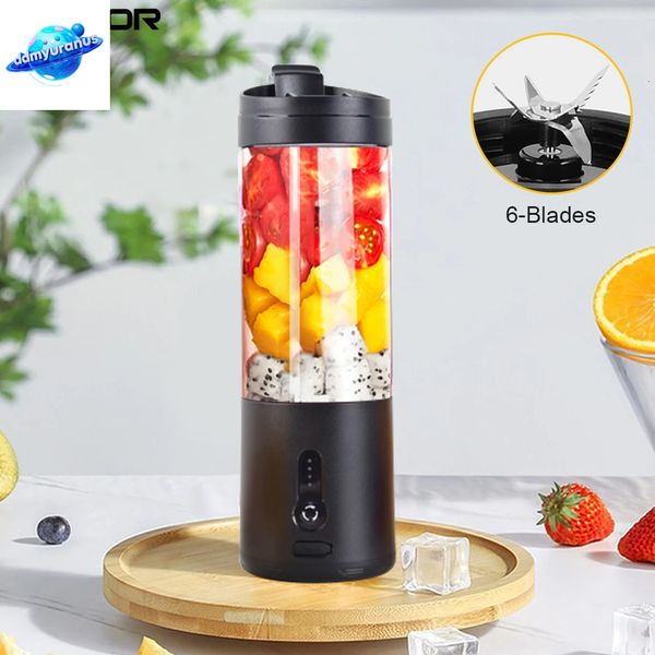 ddmyuranus Mini Fruit Juicer Smoothie Orange Fresh Juice Blender Multifunction Rechargeable Portable Bottle Mixer