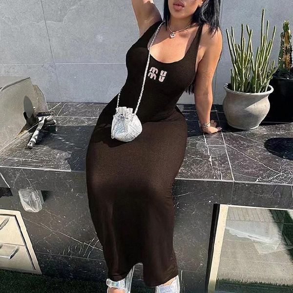 Womens Casual Dresses Knits Promdress Printed Designer Vest Shirts Tops Spring Autumn Tanks Hot Flat Skirts Woman Slim Outwears Summer Dress