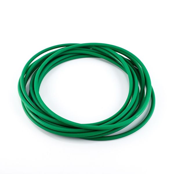 Seamless Round Worker&#039;s Belt - Durable Green PU Polyurethane Circular Connector with Rough Finish