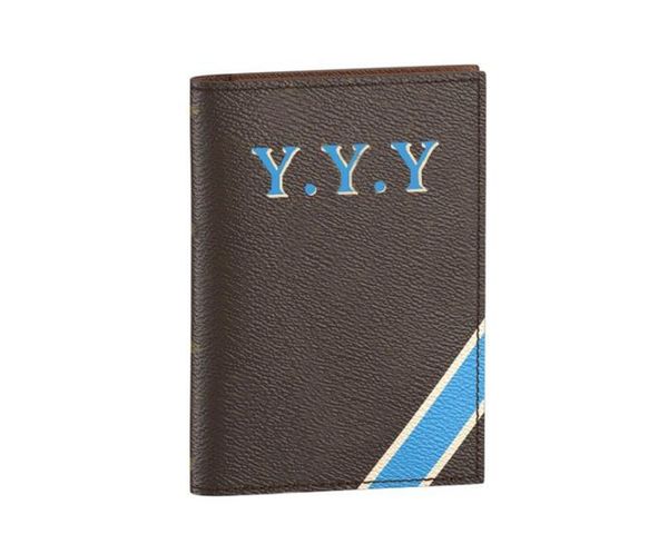 Card Holders Passport Cover Classic Men Women Passport Holder Covers ID Card Holder With Box handmade Customized personalized custom Name de