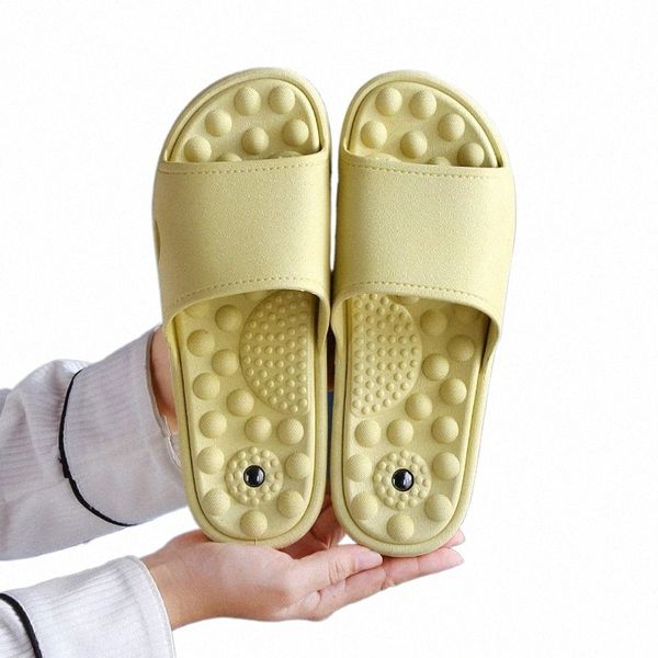 foot Massage Slippers Women Indoor Home Hotel Non-slip Magnet Foot Acupoint Men&#039;s Health Shoes Designer Slides House Slippers i8Hm#