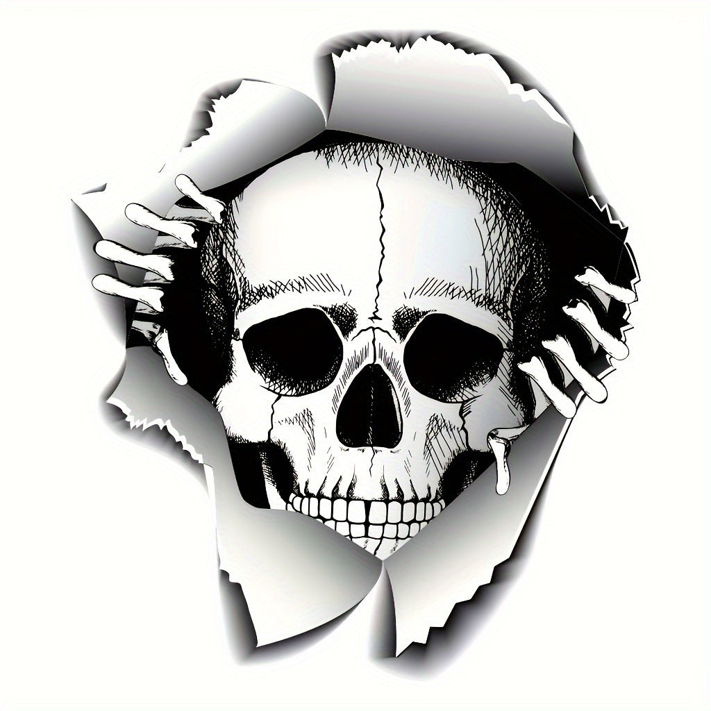 TEMU Spooky Bathroom Decal - Removable Pvc, Reusable Cartoon Sticker For Bedroom, Living Room & Bathroom Decor, 11.8" X 11.8