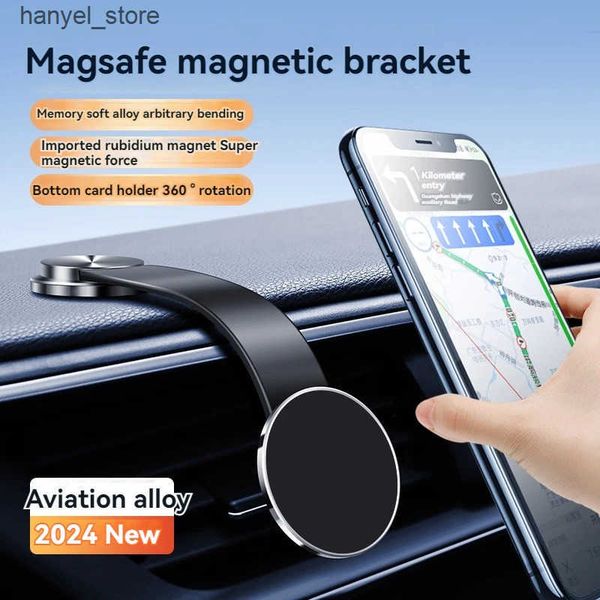 Cell Phone Mounts Holders Magnetic car dashboard bracket folding fixed bracket navigation car phone bracket 360 degree rotation L240910