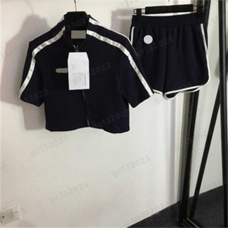 Womens Two Piece Pants Drawstring Waist Crop Short Sleeve Shirts And Casual Shorts 2 Piece Sets Designer Women Tracksuits