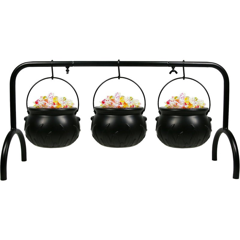 TEMU 3 Pcs Cauldron Serving Bowlsblack Plastic Candy Bowls