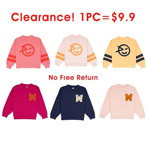 Clearance Kids Boy Girls Sweatshirts Baby Toddler Cotton Pullover Outwear Pants Printing Stitching Sweatshirt Clothes 250114
