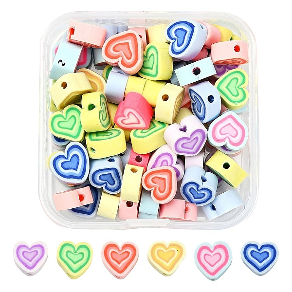 65-70Pcs Handmade Polymer Clay Beads