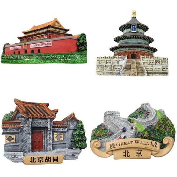 3D Peking Travelling Souvenirs Fridge Magnets China Beijing The Great Wall Tourist Souvenirs Magnetic Stickers for RefrigeratorM240808