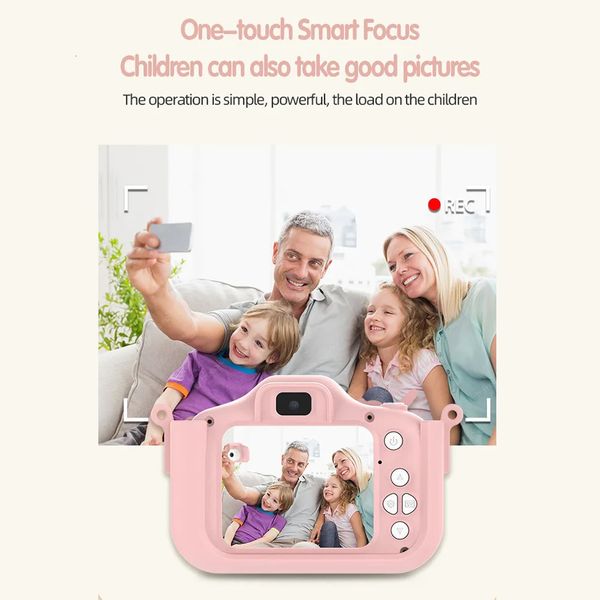 Toy Cameras Digital Camera 1080P HD 2.0 Inch Screen Children Camera USB Rechargeable with 32GB Memory Card Kids Birthday Christmas Gifts 230