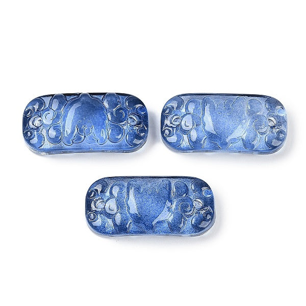 Charms de conector de vidrio transparente pintado con spray