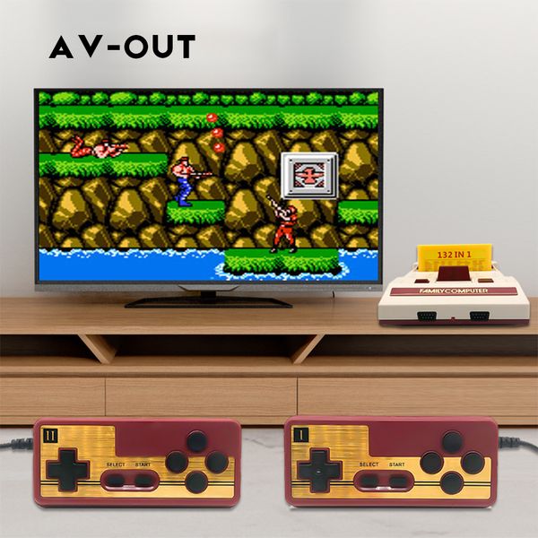 2022 New FC Retro Game Console AV-Out 8-Bit Built-in 632 Games Red and White With EU Plug-US Plug
