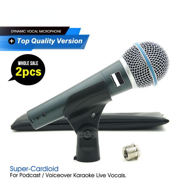 2pcs-Lots Grade A Professional Performance Dynamic Wired Microphone BETA58A Handheld BETA58 Mic For Karaoke Live Vocals Stage
