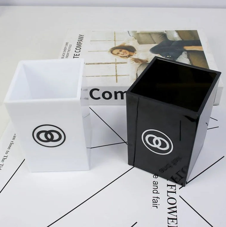 Luxury Home Office Item Storage Box Acrylic Makeup Brush Eyebrow Pen Student Stationery Pen Holder Dressing Table Desktop Multi functional Storage B