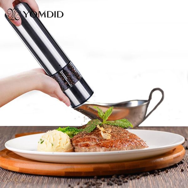 Aço inoxidável Salt Salt Pepper Mill Spice Grinder Muller Kitchen Tool 240717