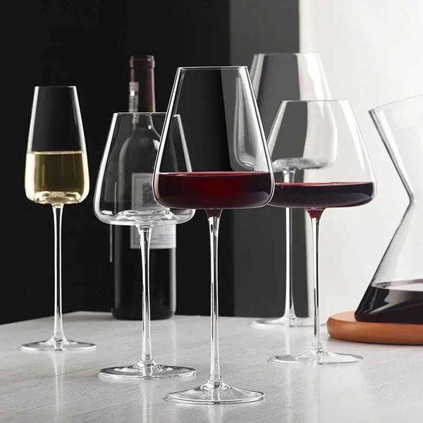 1-4pcs High-end Goblet Red Wine Glass Cup Kitchen Tools Water Grap Champagne Glasses Bordeaux Bury Wedding Square Party GiftL4719