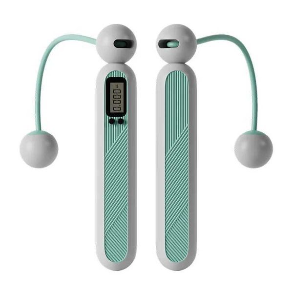 Jump Ropes New Jump Rope Cordless Ball Electronic Counting Jump Rope Practice Skip Rope Home Gym Exercise Yoga Fitness Equipment z241109