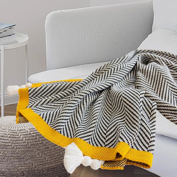 Knitted throw blanket home decoration knitted blanket farmhouse throw blanket summer throw blanket sofa 240809