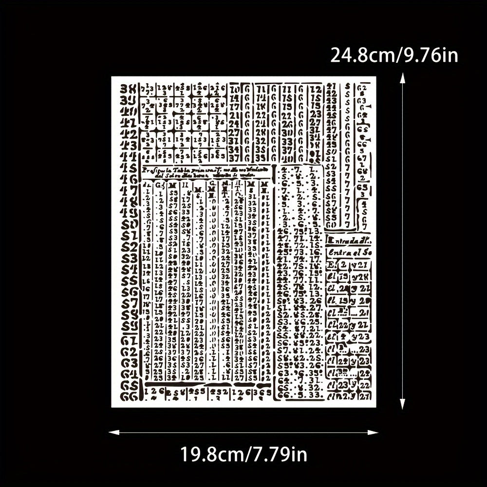 TEMU 1pc Code Design Plastic Stencil For Diy Scrapbooking, Greeting Decoration, And Journaling Crafts - Reusable Template For Unique Backgrounds