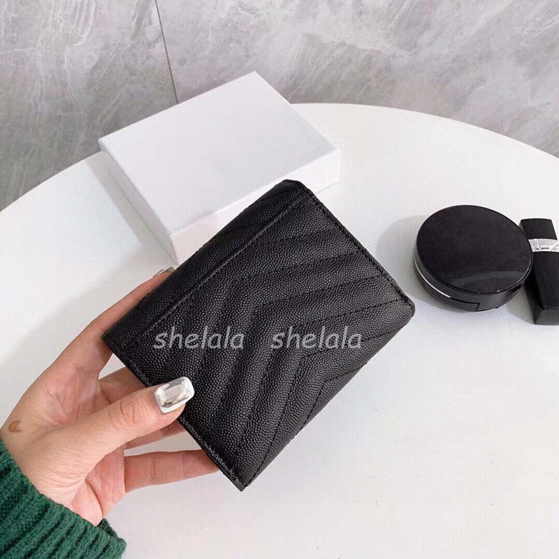 Short Wallet designer wallets card holder square long purses handbags 3-2 Fold Purse Cowhide Leather holders Clutch Bags Top